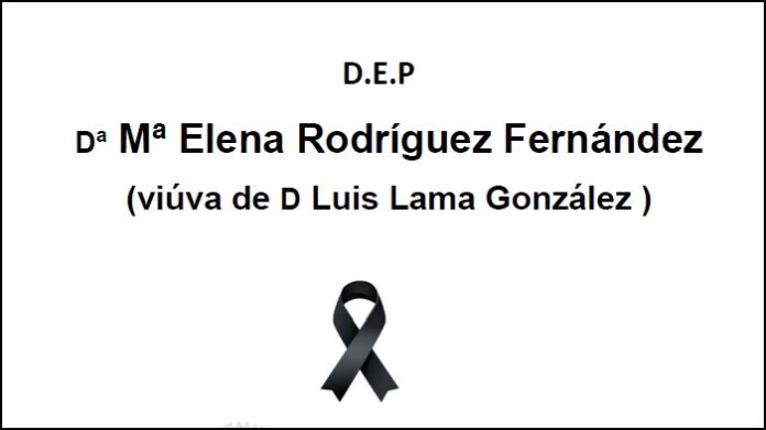 Esquela Doña María Elena Rodríguez Fernándezp