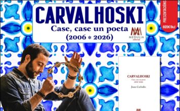 O sábado (día 13) na tenda OZOCOgz: presentación de Case, case un poeta (2006-2026), de Juan Carballo
