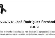 Agradecemento da familia de D José Rodríguez Fernández