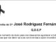 Agradecemento da familia de D José Rodríguez Fernández