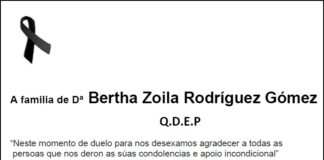 Agradecemento da familia de Dª Bertha Zoila Rodríguez Gómez