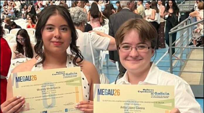 Noraboa a Miranda e Antí, alumnas do IES Nº1 do Carballiño polos seus mellores expedientes
