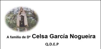 Agradecemento da familia de Dª Celsa García Nogueira
