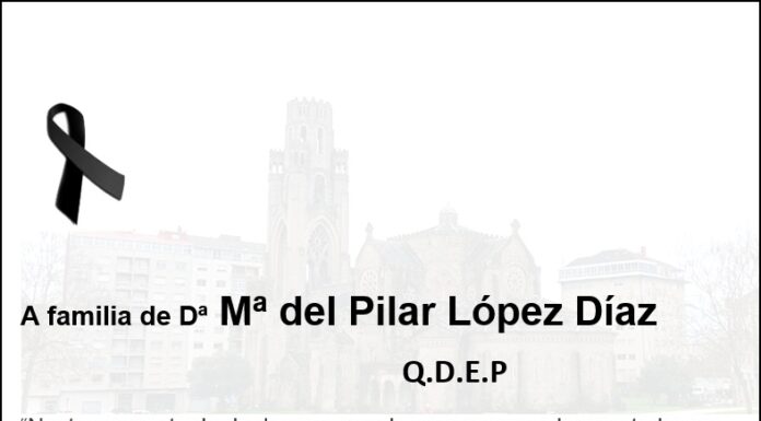 Agradecemento da familia de Dª Mª del Pilar López Díaz