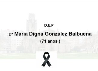 Falecemento de Dª María Digna González Balbuena (71 anos)