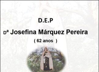 Falecemento de Dª Josefina Márquez Pereira ( 62 anos )