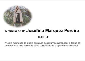 Agradecemento da familia de Dª Josefina Márquez Pereira