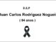 Falecemento de D Juan Carlos Rodríguez Nogueira (64 anos)