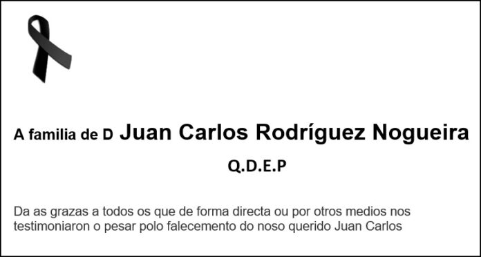 Esquela Don Juan Carlos Rodríguez Nogueira - copiapa