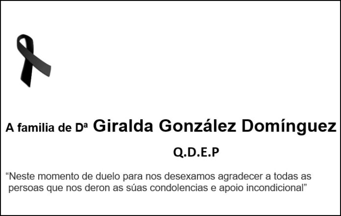 Esquela Doña Giralda González Domínguez pa