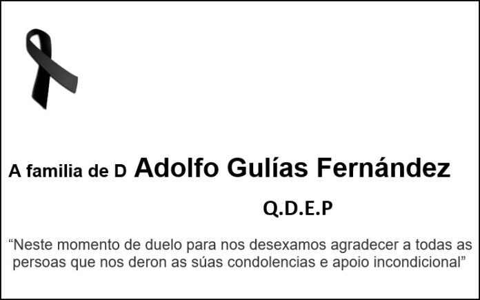 Esquela Don Adolfo Gulías Fernándezpa