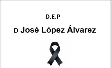 Falecemento de D José López Álvarez