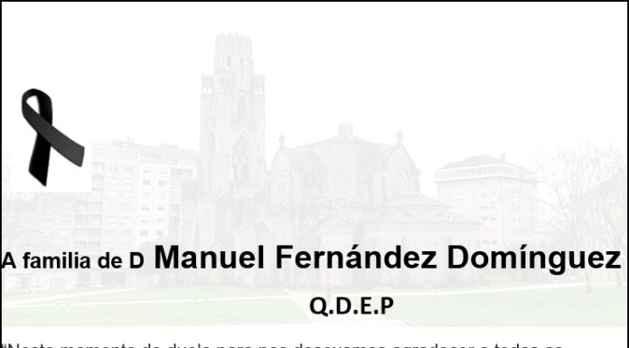 Agradecemento da familia de D Manuel Fernández Domínguez