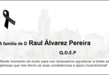 Agradecemento da familia de D Raul Álvarez Pereira