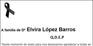 Agradecemento da familia de Dª Elvira López Barros