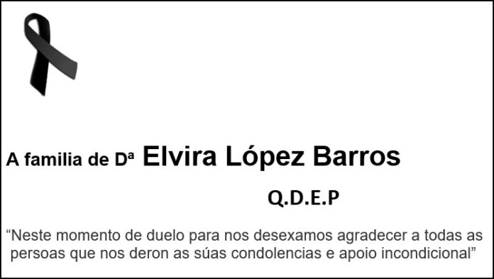 Esquela Doña Elvira López Barrospa