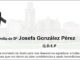 Agradecemento da familia de Dª Josefa González Pérez