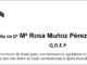 Agradecemento da familia de Dª Mª Rosa Muñoz Pérez