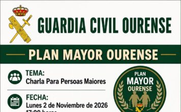 Piñor acolle o luns día 2 unha charla da Garda Civil para a mellora da seguridade das persoas maiores